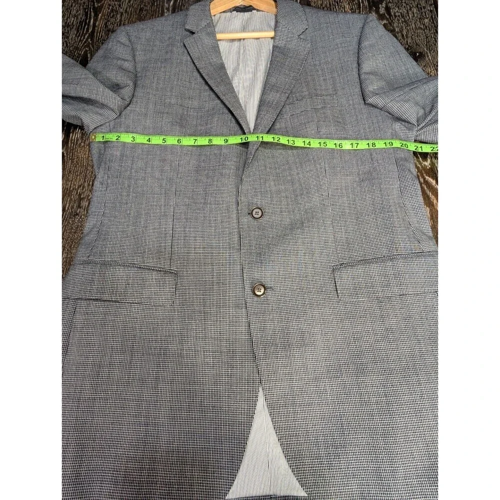Hugo Boss‎ The Keys Gray Plaid Wool Suit Jacket 42 Long
